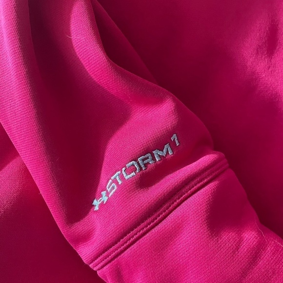 Under Armour Pink Loose Storm Sweatshirt Quarter Zip Size XS - Picture 4 of 7